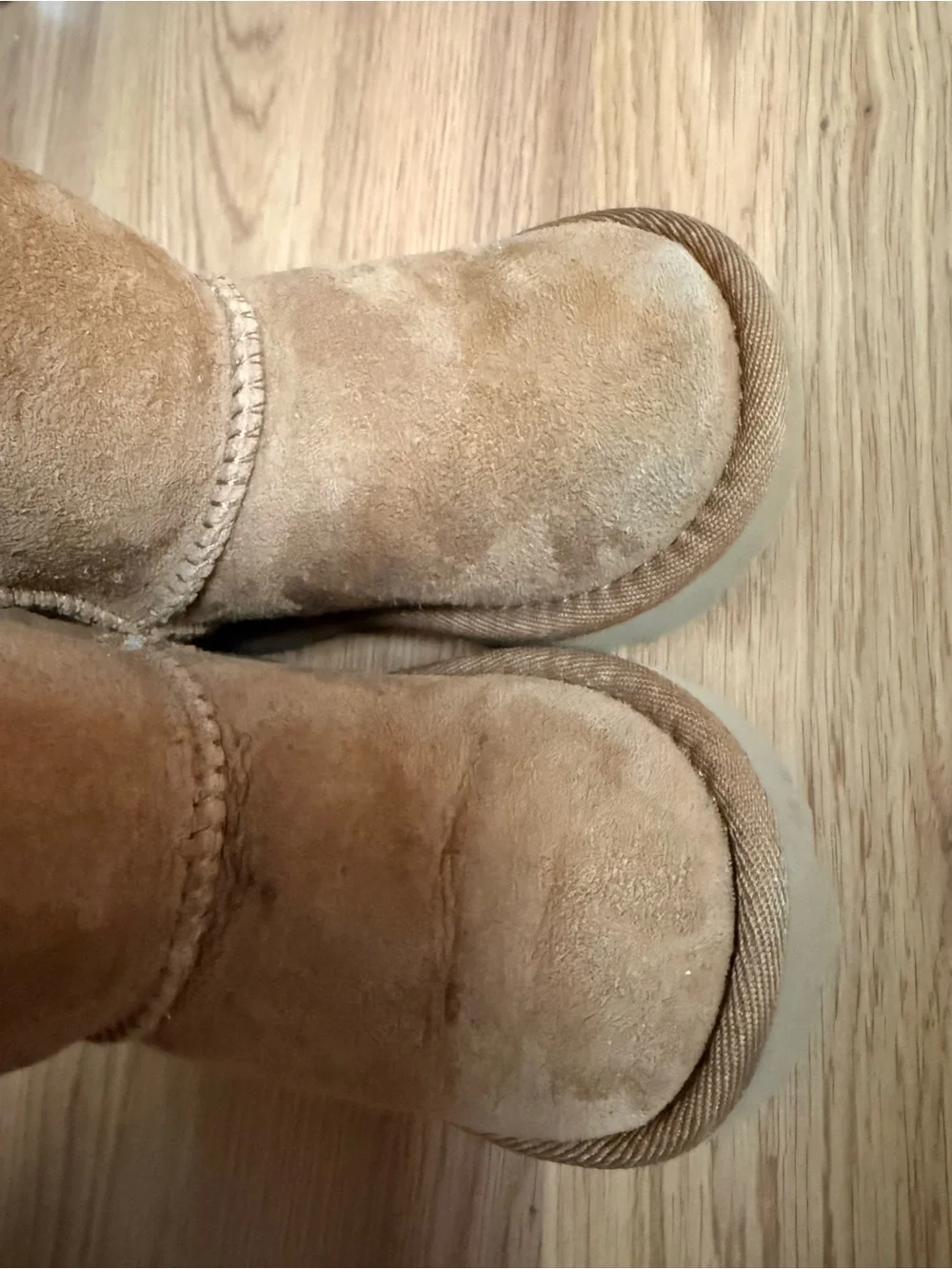 UGG Kids Tan Shearling-Lined Winter Boots